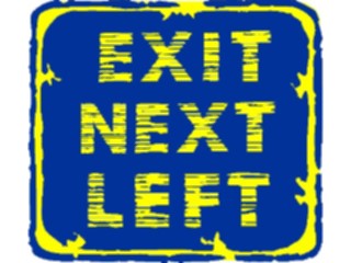 Sticker Custom Preview Image #110973 Road Signs Brush Stroke Next Exit Left