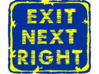 Sticker Custom Preview Image #110974 Road Signs Brush Stroke Next Exit Right