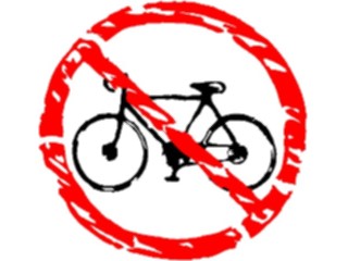 Sticker Custom Preview Image #110975 Road Signs Brush Stroke No Bikes1