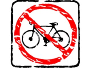 Sticker Custom Preview Image #110976 Road Signs Brush Stroke No Bikes2