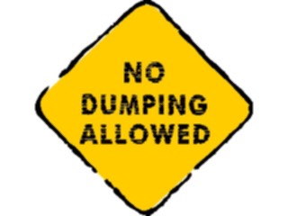 Sticker Custom Preview Image #110978 Road Signs Brush Stroke No Dumping Allowed