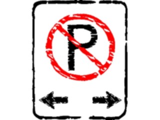 Sticker Custom Preview Image #110995 Road Signs Brush Stroke No Parking09