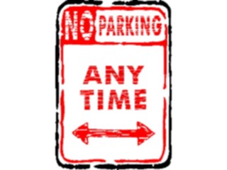 Sticker Custom Preview Image #111004 Road Signs Brush Stroke No Parking18