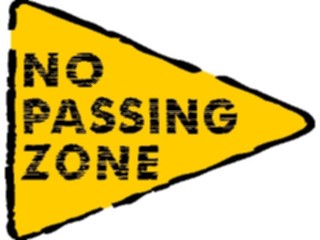 Sticker Custom Preview Image #111009 Road Signs Brush Stroke No Passing Zone