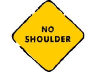 Sticker Custom Preview Image #111013 Road Signs Brush Stroke No Shoulder