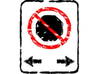 Sticker Custom Preview Image #111017 Road Signs Brush Stroke No Stopping2