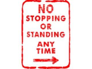 Sticker Custom Preview Image #111019 Road Signs Brush Stroke No Stoppingor Standing1