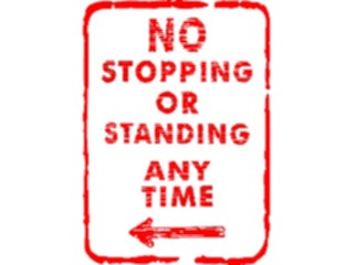 Sticker Custom Preview Image #111020 Road Signs Brush Stroke No Stoppingor Standing2