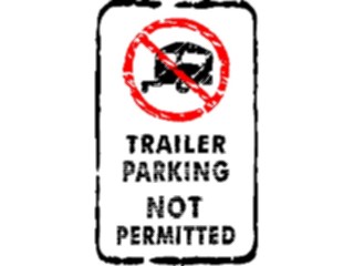 Sticker Custom Preview Image #111022 Road Signs Brush Stroke No Trailer Parking