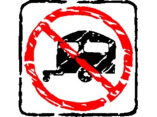 Sticker Custom Preview Image #111023 Road Signs Brush Stroke No Trailers Allowed1