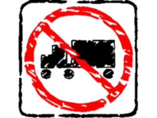 Sticker Custom Preview Image #111028 Road Signs Brush Stroke No Trucks Allowed1