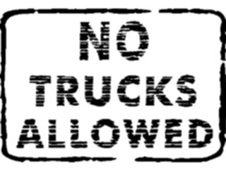 Sticker Custom Preview Image #111029 Road Signs Brush Stroke No Trucks Allowed2