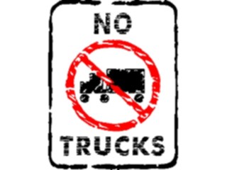 Sticker Custom Preview Image #111030 Road Signs Brush Stroke No Trucks Allowed3