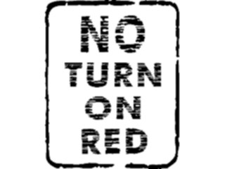 Sticker Custom Preview Image #111032 Road Signs Brush Stroke No Turnon Red