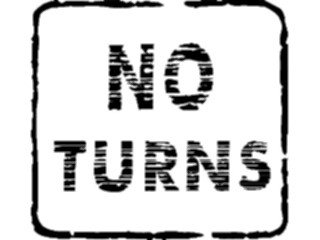 Sticker Custom Preview Image #111033 Road Signs Brush Stroke No Turns