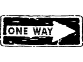 Sticker Custom Preview Image #111039 Road Signs Brush Stroke One Way1