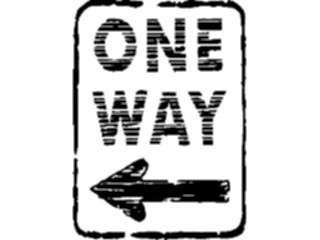 Sticker Custom Preview Image #111041 Road Signs Brush Stroke One Way3