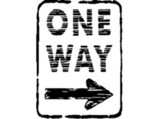 Sticker Custom Preview Image #111042 Road Signs Brush Stroke One Way4