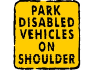 Sticker Custom Preview Image #111048 Road Signs Brush Stroke Park Disabled Vehicles2