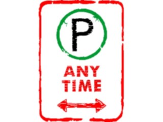 Sticker Custom Preview Image #111055 Road Signs Brush Stroke Parking04