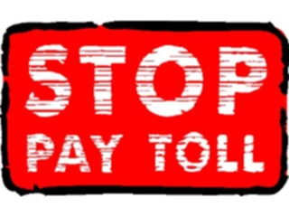 Sticker Custom Preview Image #111077 Road Signs Brush Stroke Pay Toll1