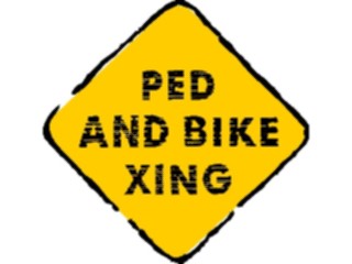 Sticker Custom Preview Image #111079 Road Signs Brush Stroke Pedestrian Bike