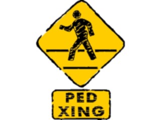 Sticker Custom Preview Image #111082 Road Signs Brush Stroke Pedestrian Crossing3