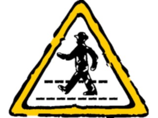 Sticker Custom Preview Image #111084 Road Signs Brush Stroke Pedestrians2