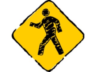 Sticker Custom Preview Image #111085 Road Signs Brush Stroke Pedestrians3