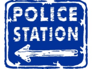 Sticker Custom Preview Image #111098 Road Signs Brush Stroke Police Station2