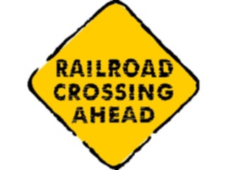 Sticker Custom Preview Image #111103 Road Signs Brush Stroke Railroad Xing3