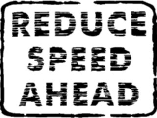 Sticker Custom Preview Image #111110 Road Signs Brush Stroke Reduce Speed Ahead