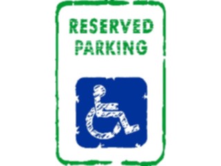 Sticker Custom Preview Image #111122 Road Signs Brush Stroke Reserved Parking1