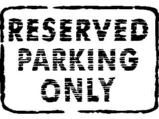 Sticker Custom Preview Image #111123 Road Signs Brush Stroke Reserved Parking2