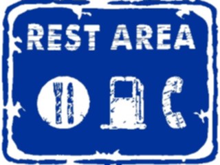 Sticker Custom Preview Image #111128 Road Signs Brush Stroke Rest Area5