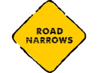 Sticker Custom Preview Image #111139 Road Signs Brush Stroke Road Narrows2