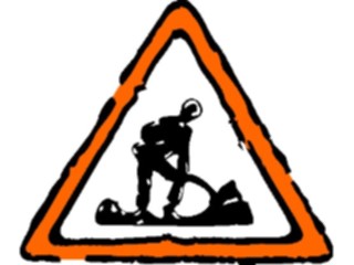 Sticker Custom Preview Image #111140 Road Signs Brush Stroke Road Work