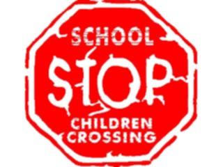 Sticker Custom Preview Image #111144 Road Signs Brush Stroke School Crossing