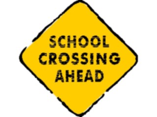 Sticker Custom Preview Image #111145 Road Signs Brush Stroke School Crossing Ahead