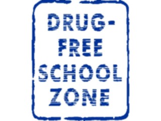 Sticker Custom Preview Image #111149 Road Signs Brush Stroke School Zone Drug Free1