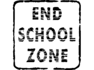 Sticker Custom Preview Image #111151 Road Signs Brush Stroke School Zone End