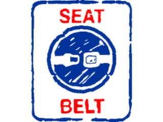 Sticker Custom Preview Image #111152 Road Signs Brush Stroke Seat Belt