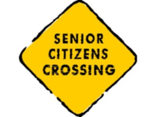 Sticker Custom Preview Image #111153 Road Signs Brush Stroke Senior Citizens Crossing