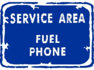 Sticker Custom Preview Image #111155 Road Signs Brush Stroke Service Area1