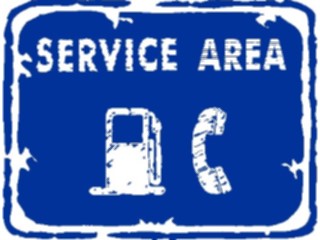 Sticker Custom Preview Image #111156 Road Signs Brush Stroke Service Area2