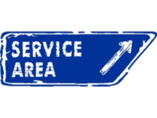 Sticker Custom Preview Image #111157 Road Signs Brush Stroke Service Area3