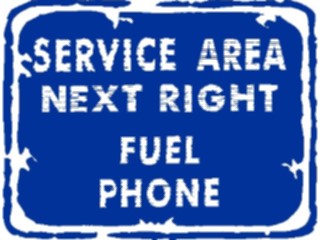 Sticker Custom Preview Image #111159 Road Signs Brush Stroke Service Area Next Right2