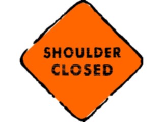 Sticker Custom Preview Image #111162 Road Signs Brush Stroke Shoulder Closed
