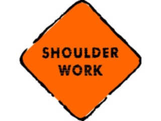 Sticker Custom Preview Image #111165 Road Signs Brush Stroke Shoulder Work