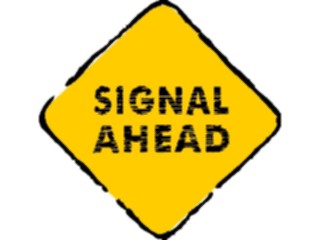 Sticker Custom Preview Image #111172 Road Signs Brush Stroke Signal Ahead